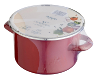 Altom Garnek emaliowany 16 cm 1,4 l pokrywka merlot indukcja - 1611124 - zdjęcie 5